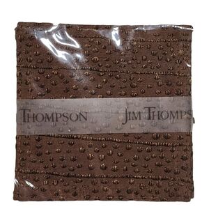 Jim Thompson Silk Coasters set of 2 Brown Black Gold Signed